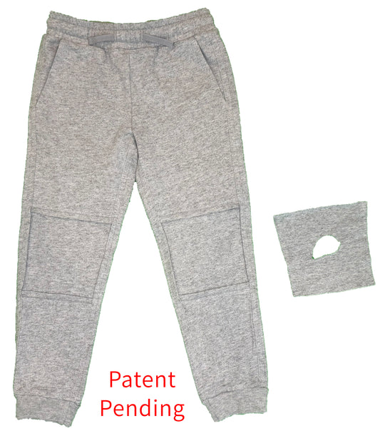 Double-Layer Sweatpants--DisCover-Knee™ Snip-a-Stitch™ with Plain Second Layer